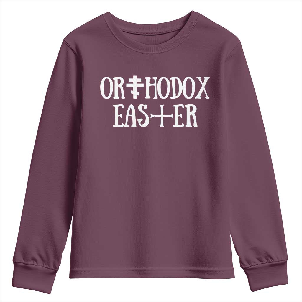 Orthodox Easter Orthodox Christian Faith Jesus Cross Youth Sweatshirt