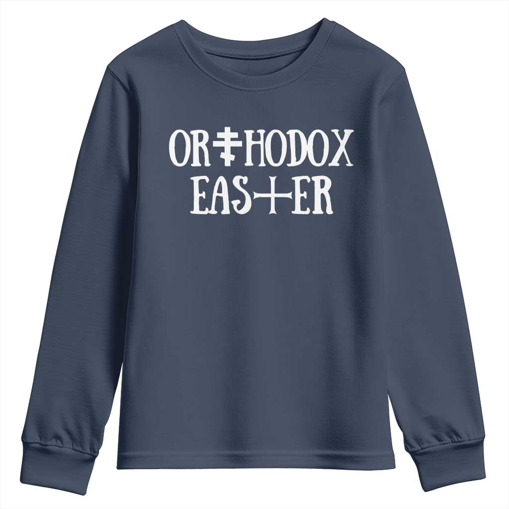 Orthodox Easter Orthodox Christian Faith Jesus Cross Youth Sweatshirt