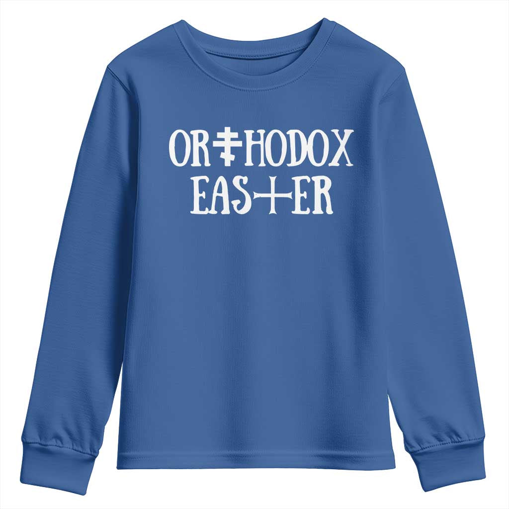 Orthodox Easter Orthodox Christian Faith Jesus Cross Youth Sweatshirt