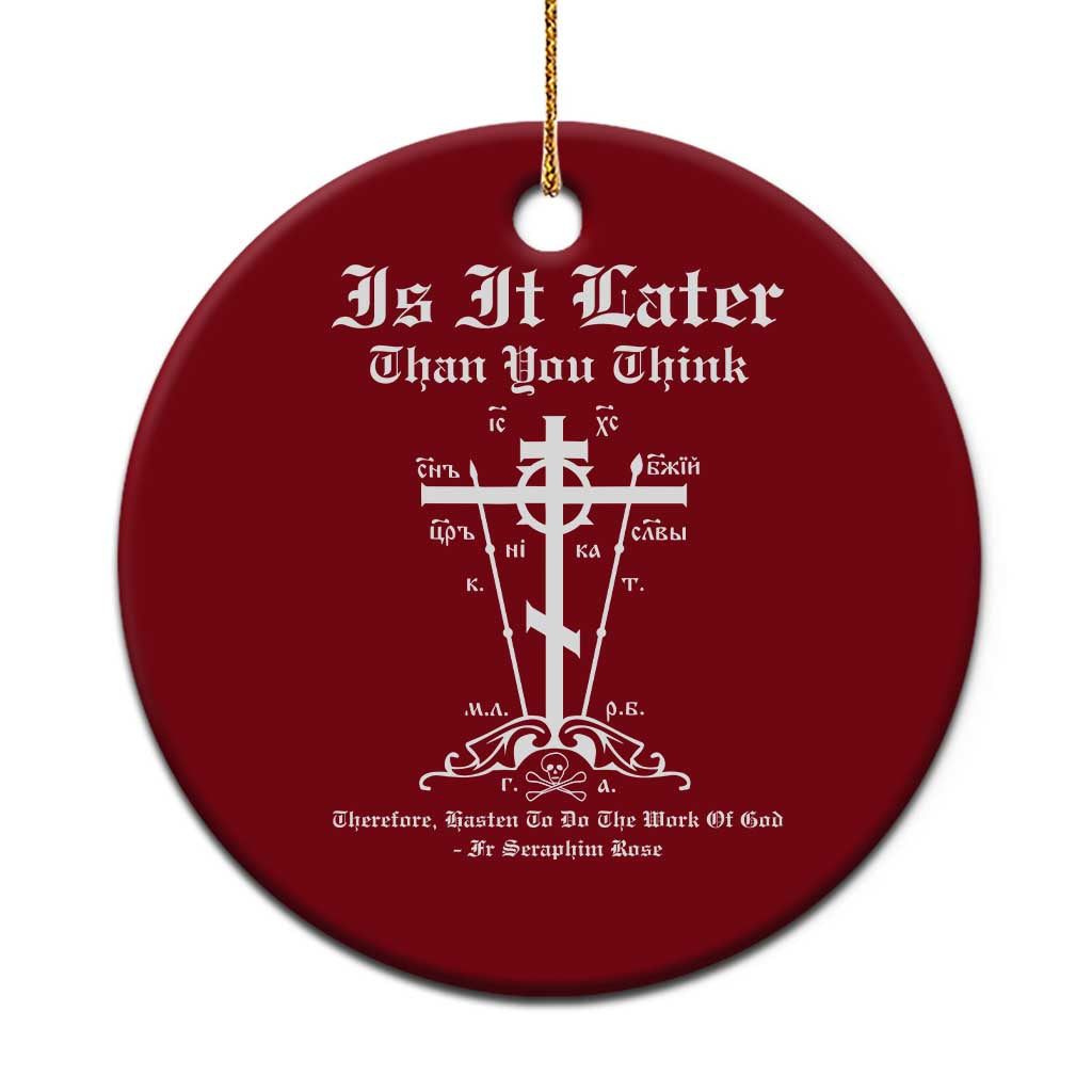 Eastern Orthodox Christian Seraphim Rose Ceramic Ornament Is It Rather Than You Think Russian Cavalry Cross - Wonder Print Shop