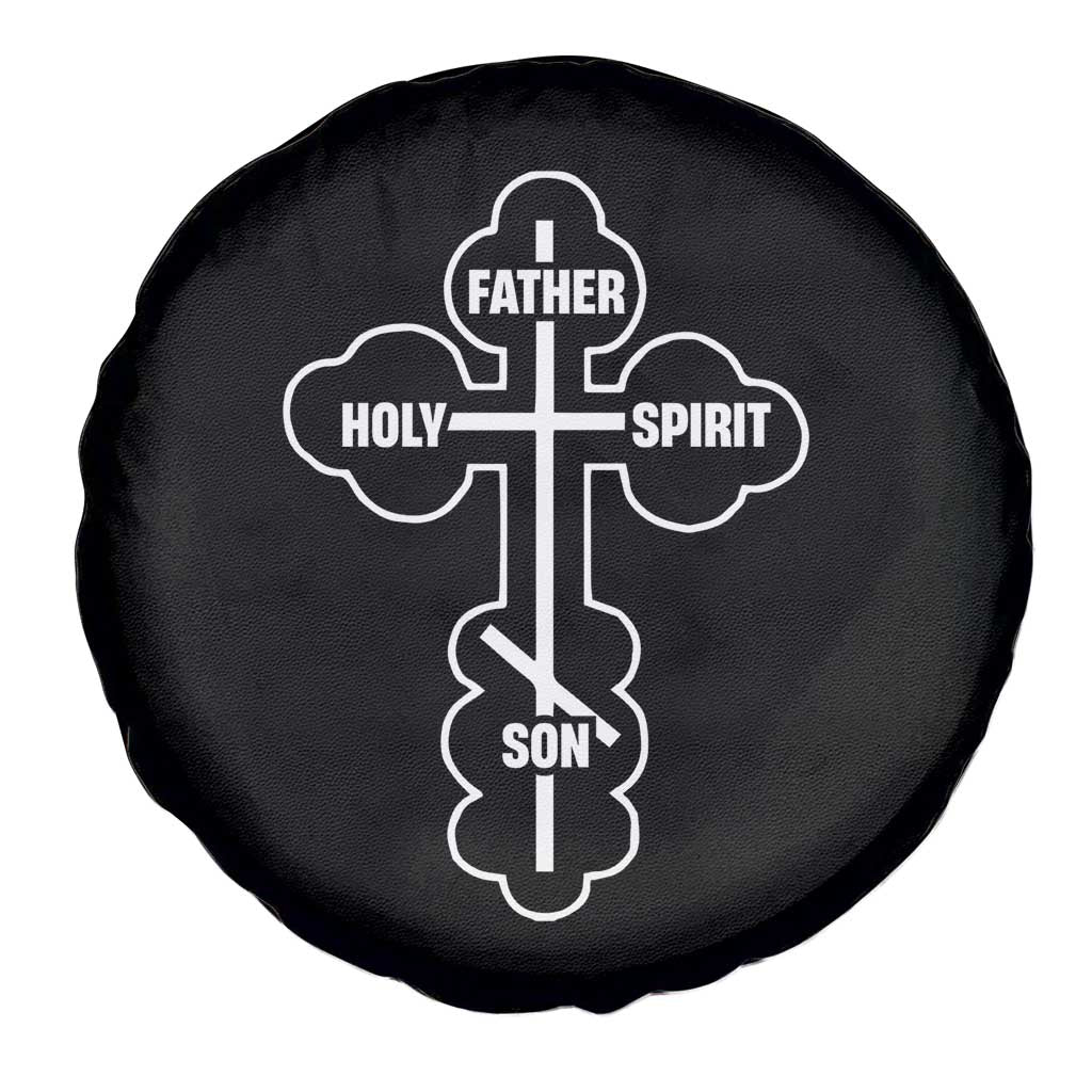 Russian Greek Byzantine Golden Orthodox Cross Father Son Holy Spirit Spare Tire Cover
