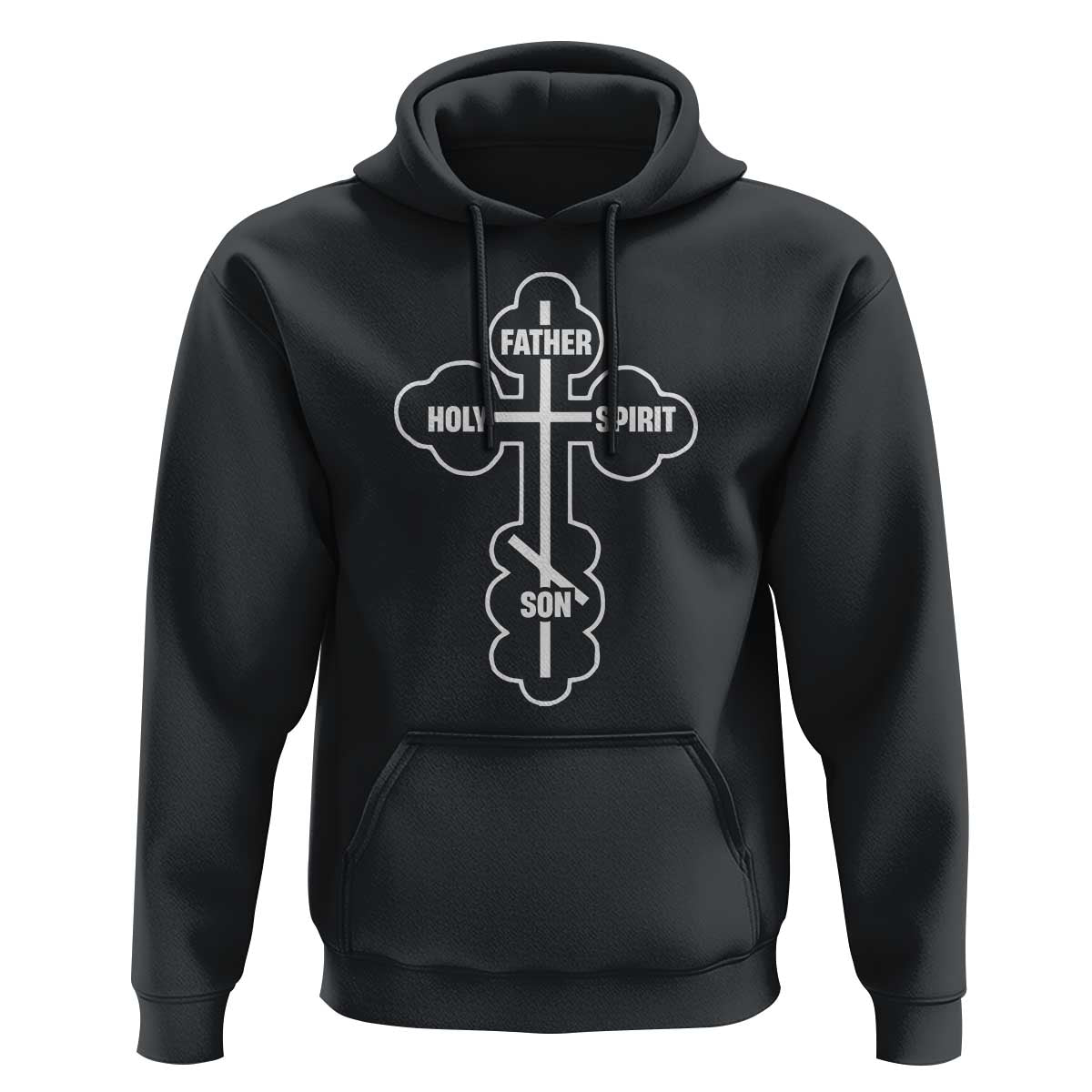 Russian Greek Byzantine Golden Orthodox Cross Father Son Holy Spirit Hoodie
