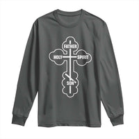 Russian Greek Byzantine Golden Orthodox Cross Father Son Holy Spirit Long Sleeve Shirt