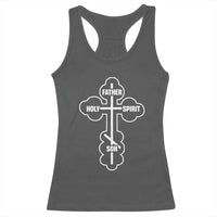 Russian Greek Byzantine Golden Orthodox Cross Father Son Holy Spirit Racerback Tank Top