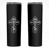 Russian Greek Byzantine Golden Orthodox Cross Father Son Holy Spirit Skinny Tumbler