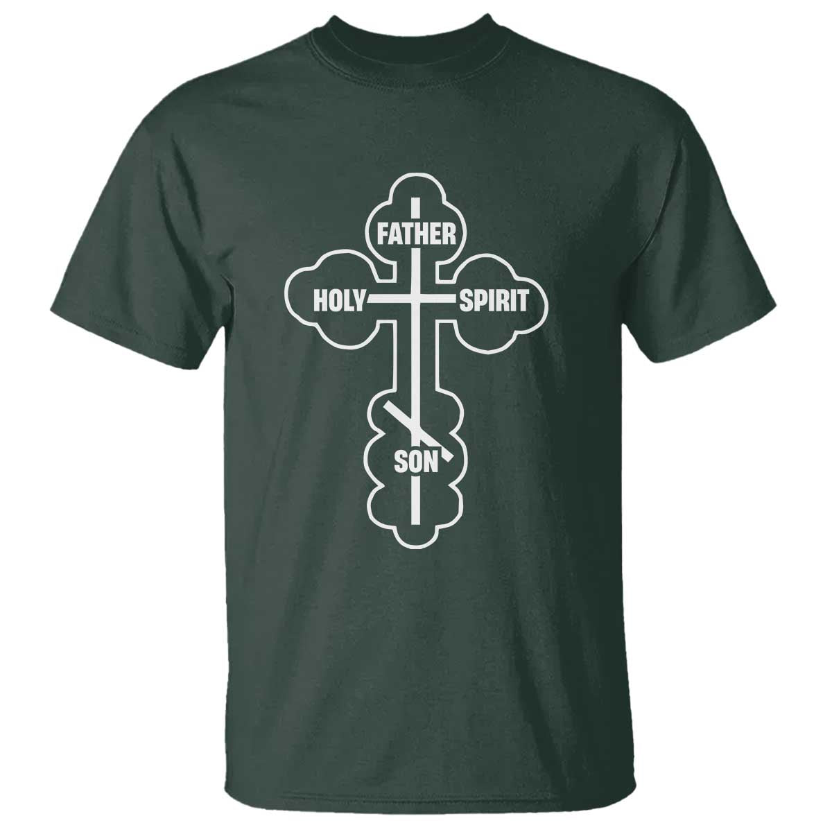 Russian Greek Byzantine Golden Orthodox Cross Father Son Holy Spirit T Shirt