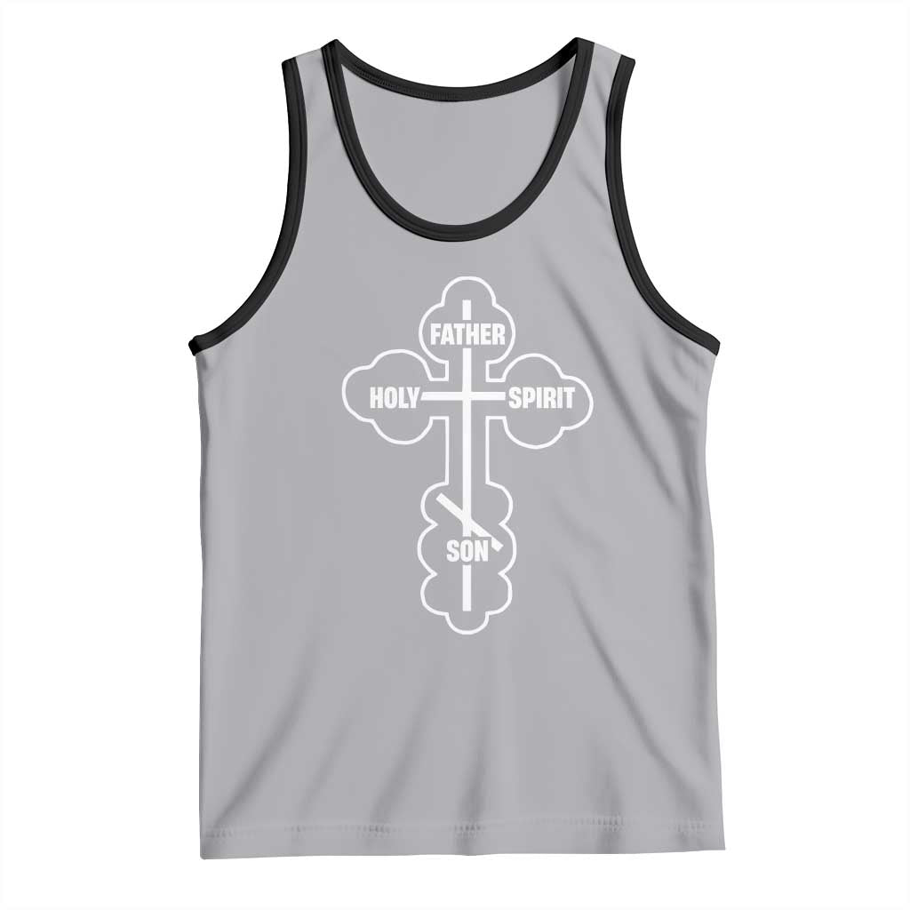 Russian Greek Byzantine Golden Orthodox Cross Father Son Holy Spirit Tank Top