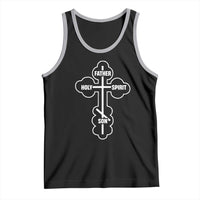 Russian Greek Byzantine Golden Orthodox Cross Father Son Holy Spirit Tank Top