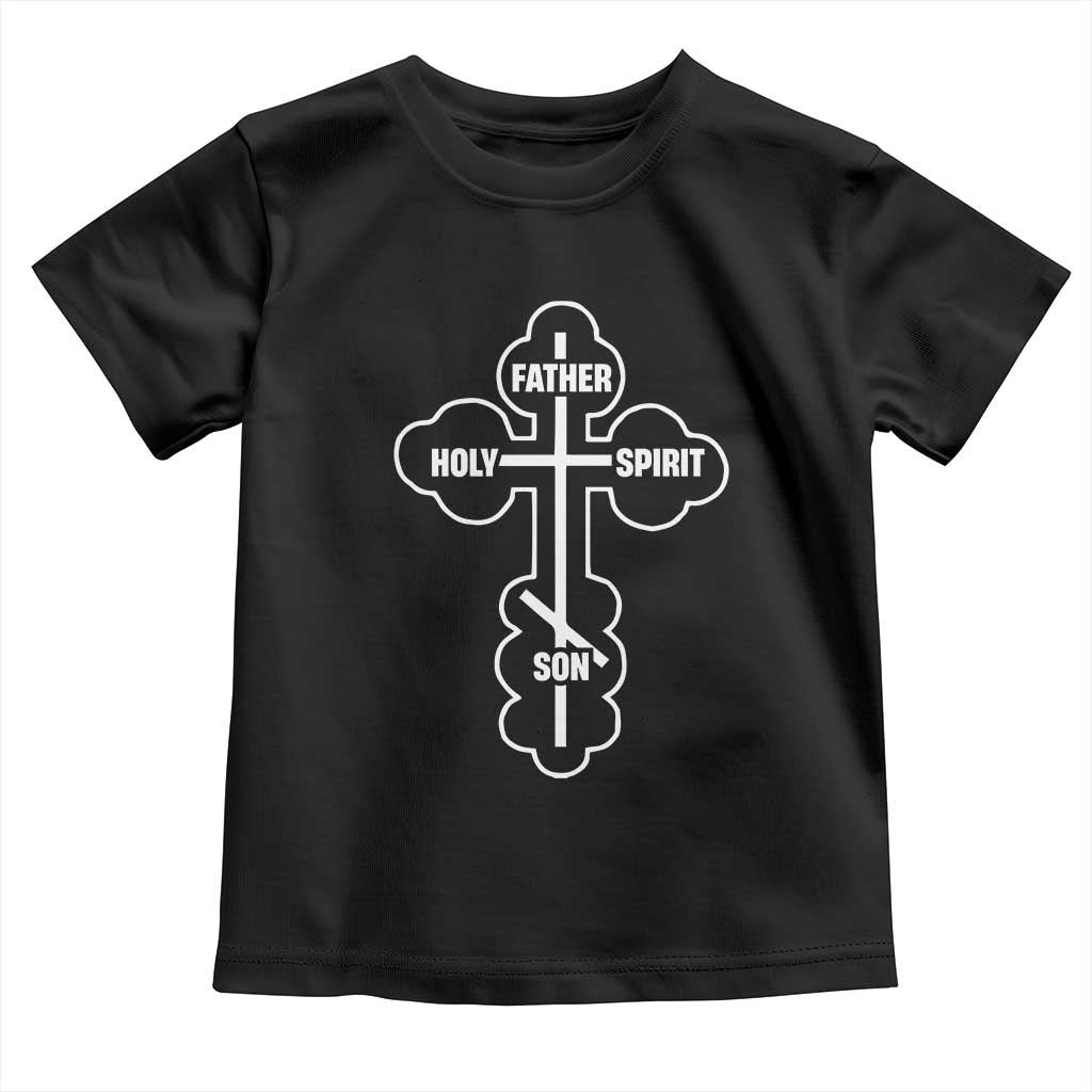 Russian Greek Byzantine Golden Orthodox Cross Father Son Holy Spirit Toddler T Shirt