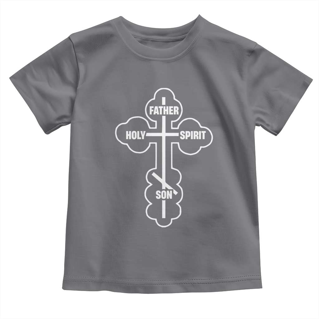 Russian Greek Byzantine Golden Orthodox Cross Father Son Holy Spirit Toddler T Shirt