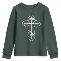 Russian Greek Byzantine Golden Orthodox Cross Father Son Holy Spirit Youth Sweatshirt
