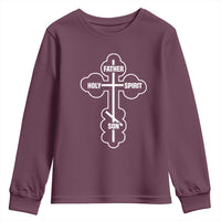 Russian Greek Byzantine Golden Orthodox Cross Father Son Holy Spirit Youth Sweatshirt