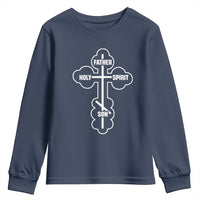 Russian Greek Byzantine Golden Orthodox Cross Father Son Holy Spirit Youth Sweatshirt