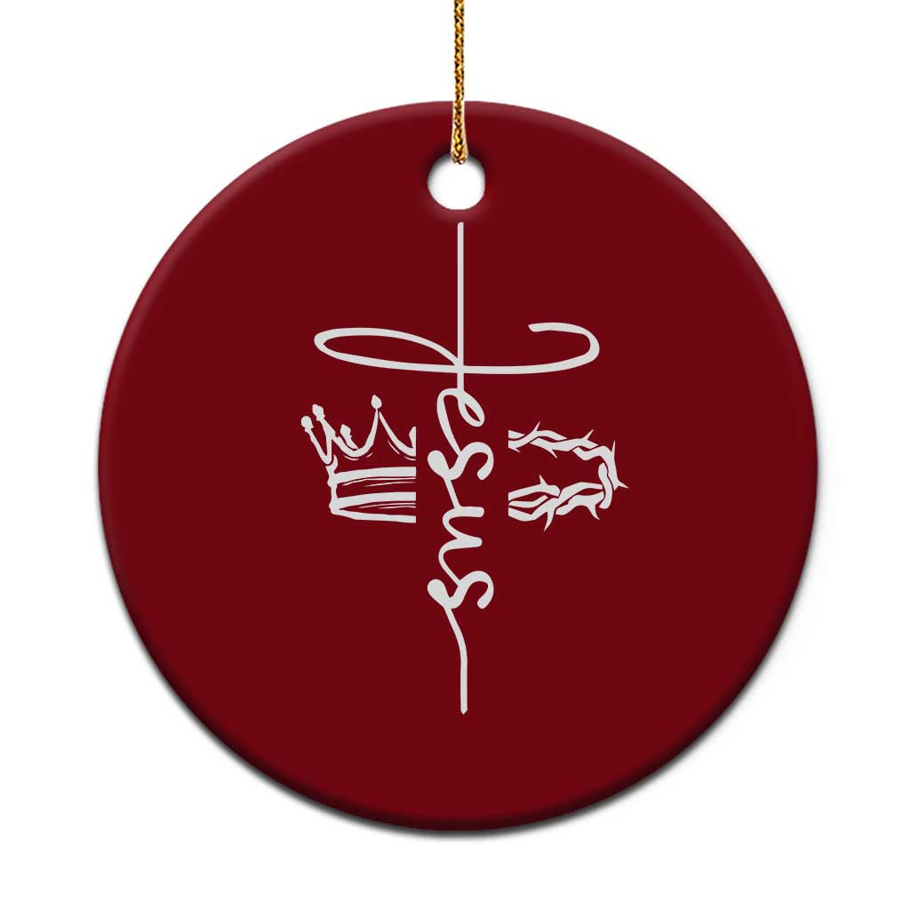 Jesus Christian Lord & Savior Crown of Thorns Ceramic Ornament - Wonder Print Shop