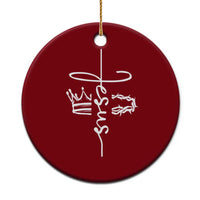 Jesus Christian Lord & Savior Crown of Thorns Ceramic Ornament - Wonder Print Shop