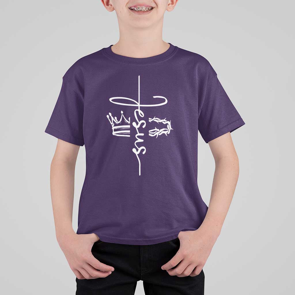 Jesus Christian Lord & Savior Crown of Thorns T Shirt For Kid