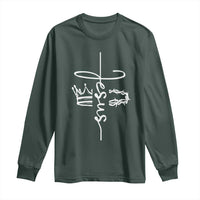 Jesus Christian Lord & Savior Crown of Thorns Long Sleeve Shirt