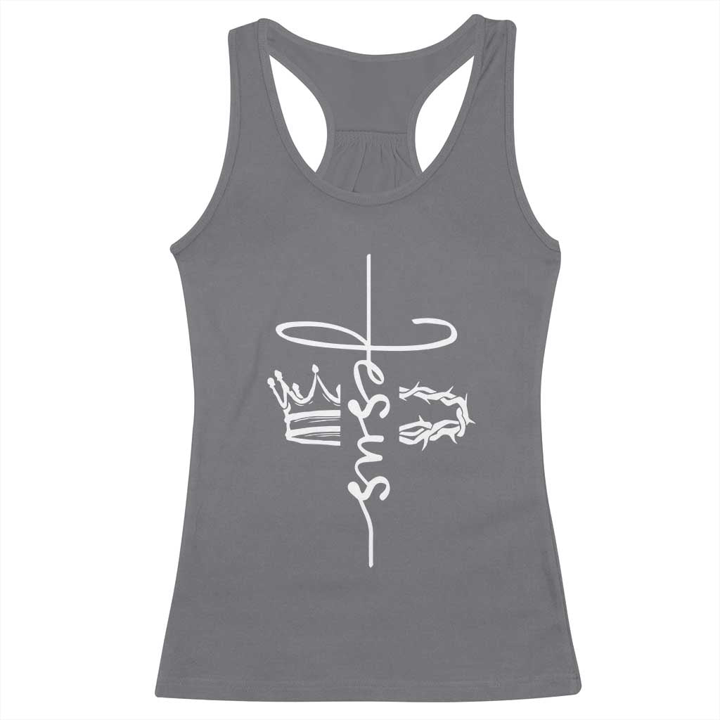 Jesus Christian Lord & Savior Crown of Thorns Racerback Tank Top