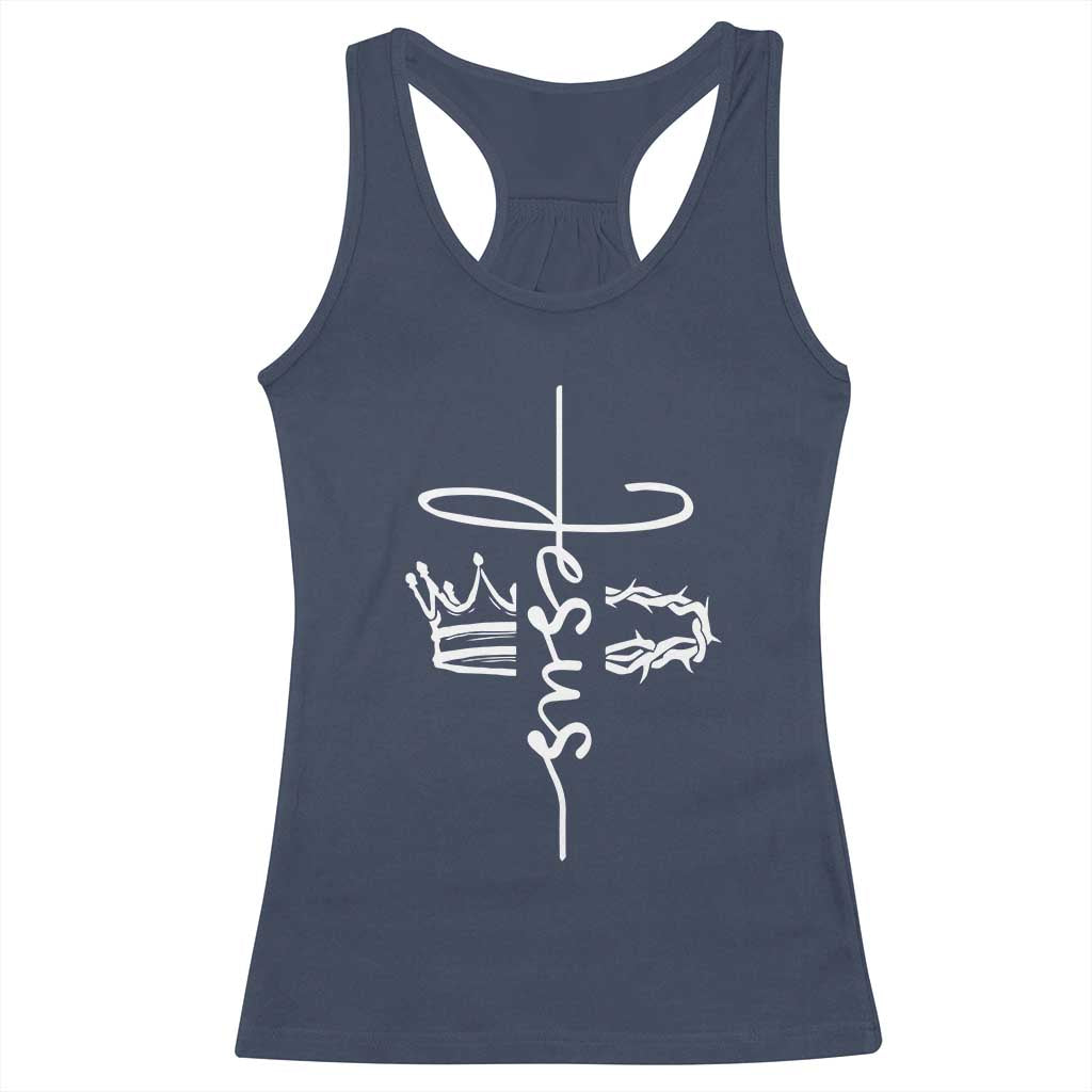 Jesus Christian Lord & Savior Crown of Thorns Racerback Tank Top