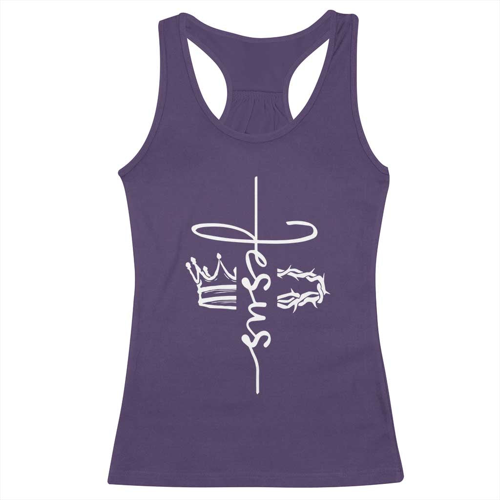 Jesus Christian Lord & Savior Crown of Thorns Racerback Tank Top