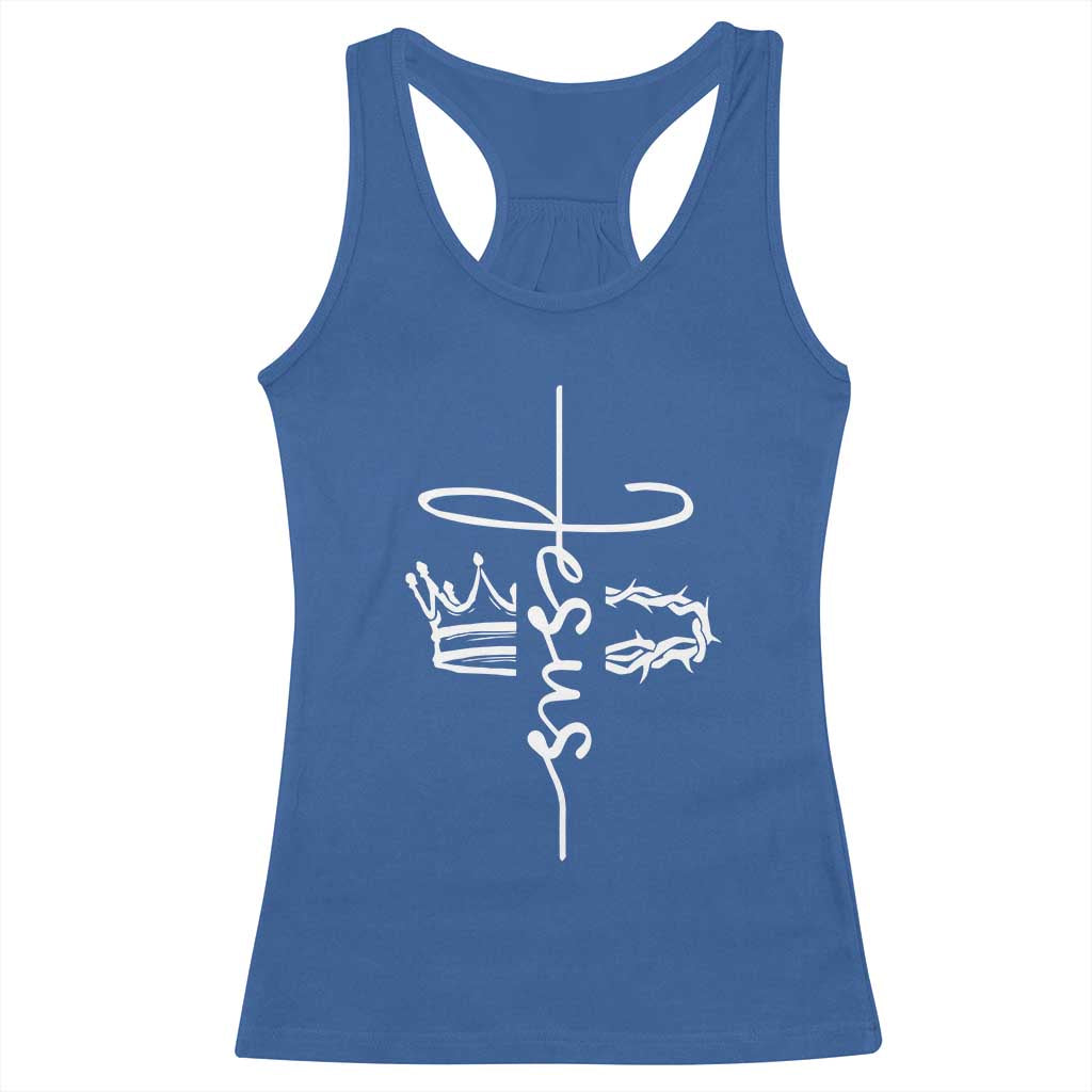 Jesus Christian Lord & Savior Crown of Thorns Racerback Tank Top