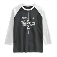 Jesus Christian Lord & Savior Crown of Thorns Raglan Shirt