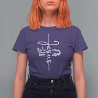Jesus Christian Lord & Savior Crown of Thorns T Shirt For Women