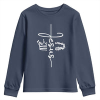 Jesus Christian Lord & Savior Crown of Thorns Youth Sweatshirt