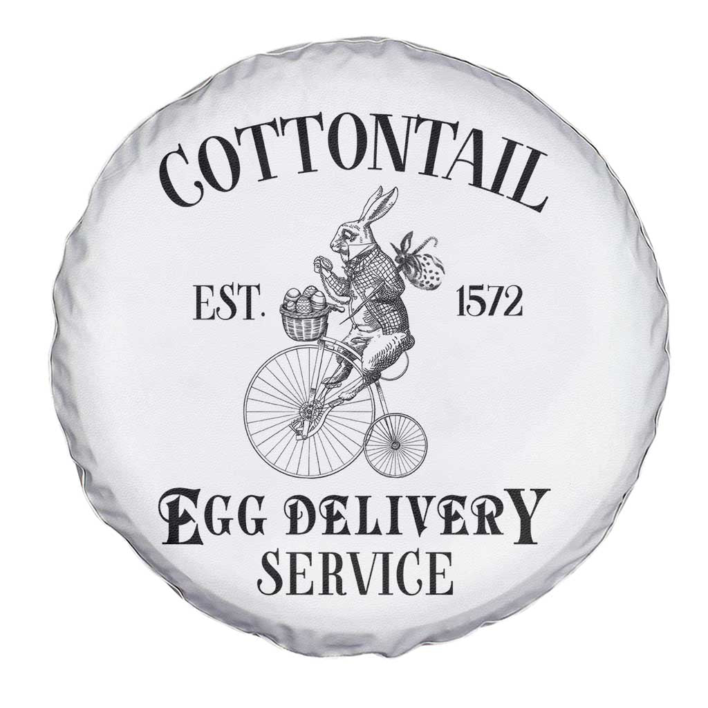 Funny Easter Day Cottontail Egg Delivery Service Spare Tire Cover Bunny Rabbit