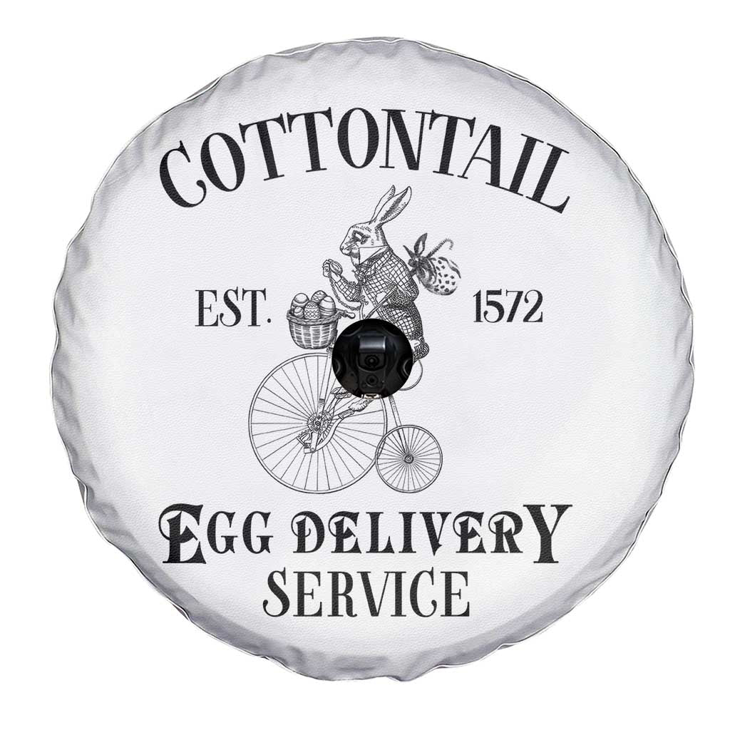 Funny Easter Day Cottontail Egg Delivery Service Spare Tire Cover Bunny Rabbit
