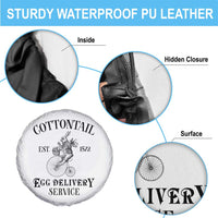 Funny Easter Day Cottontail Egg Delivery Service Spare Tire Cover Bunny Rabbit
