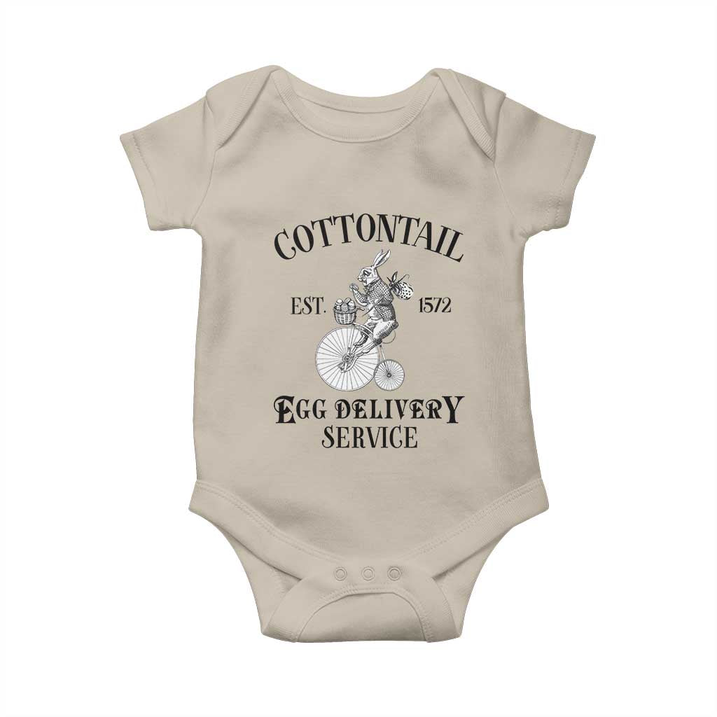 Funny Easter Day Cottontail Egg Delivery Service Baby Onesie Bunny Rabbit