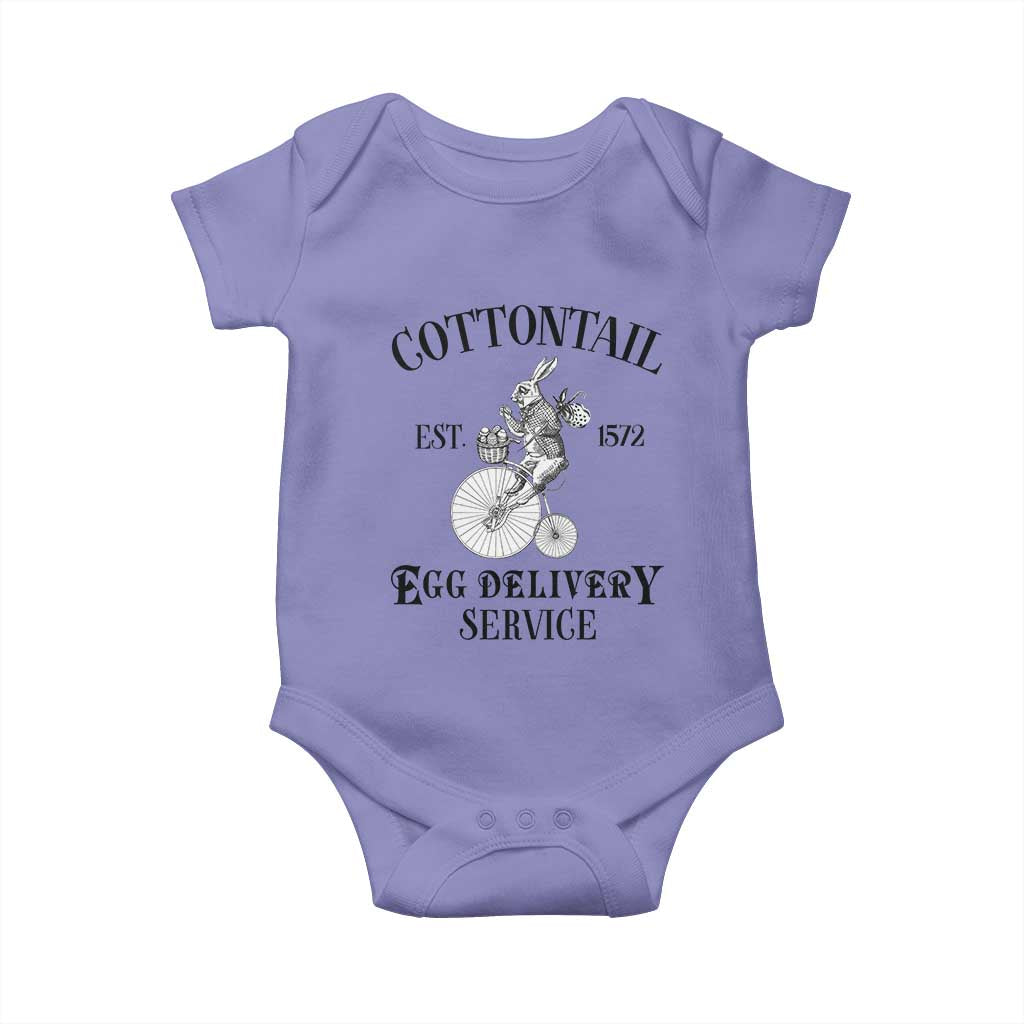 Funny Easter Day Cottontail Egg Delivery Service Baby Onesie Bunny Rabbit