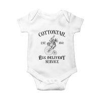 Funny Easter Day Cottontail Egg Delivery Service Baby Onesie Bunny Rabbit