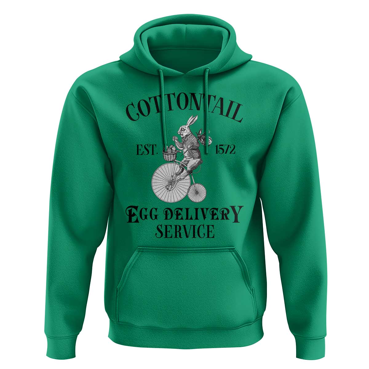 Funny Easter Day Cottontail Egg Delivery Service Hoodie Bunny Rabbit
