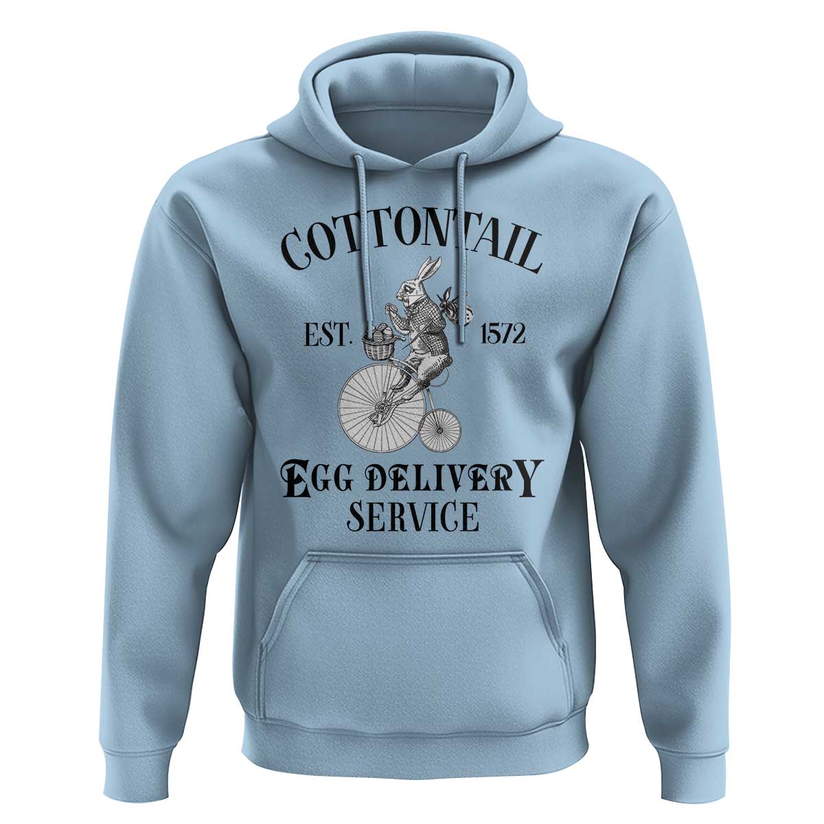 Funny Easter Day Cottontail Egg Delivery Service Hoodie Bunny Rabbit