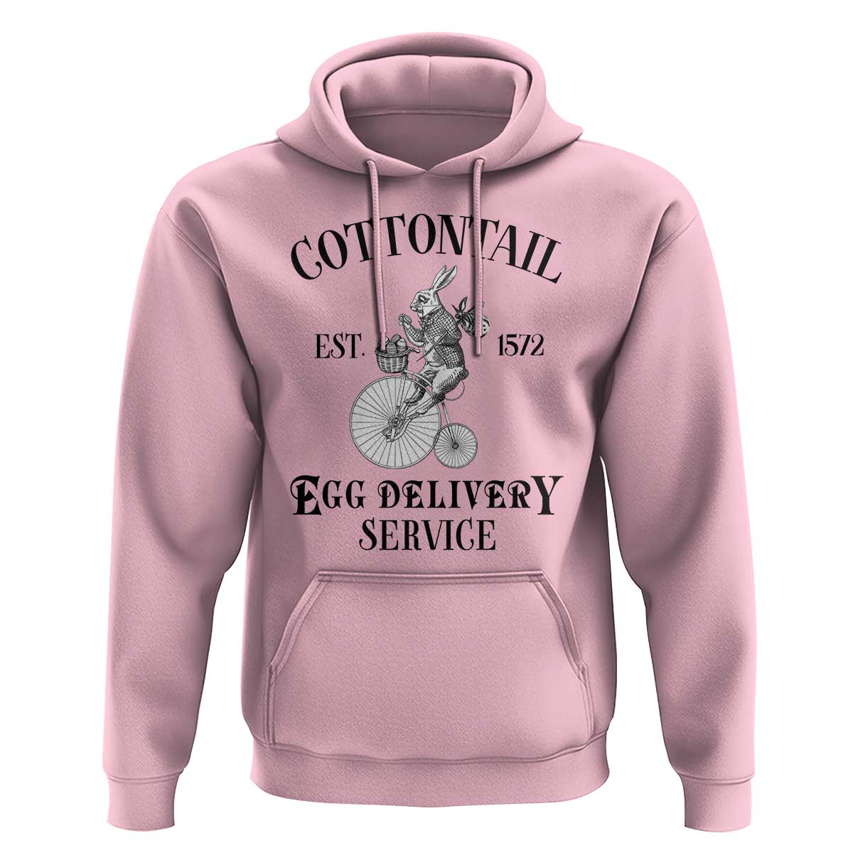 Funny Easter Day Cottontail Egg Delivery Service Hoodie Bunny Rabbit