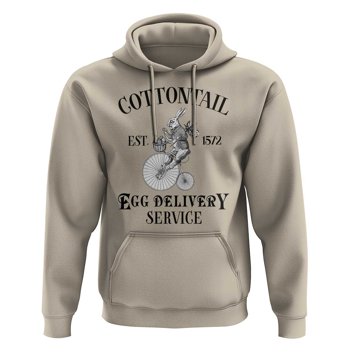 Funny Easter Day Cottontail Egg Delivery Service Hoodie Bunny Rabbit