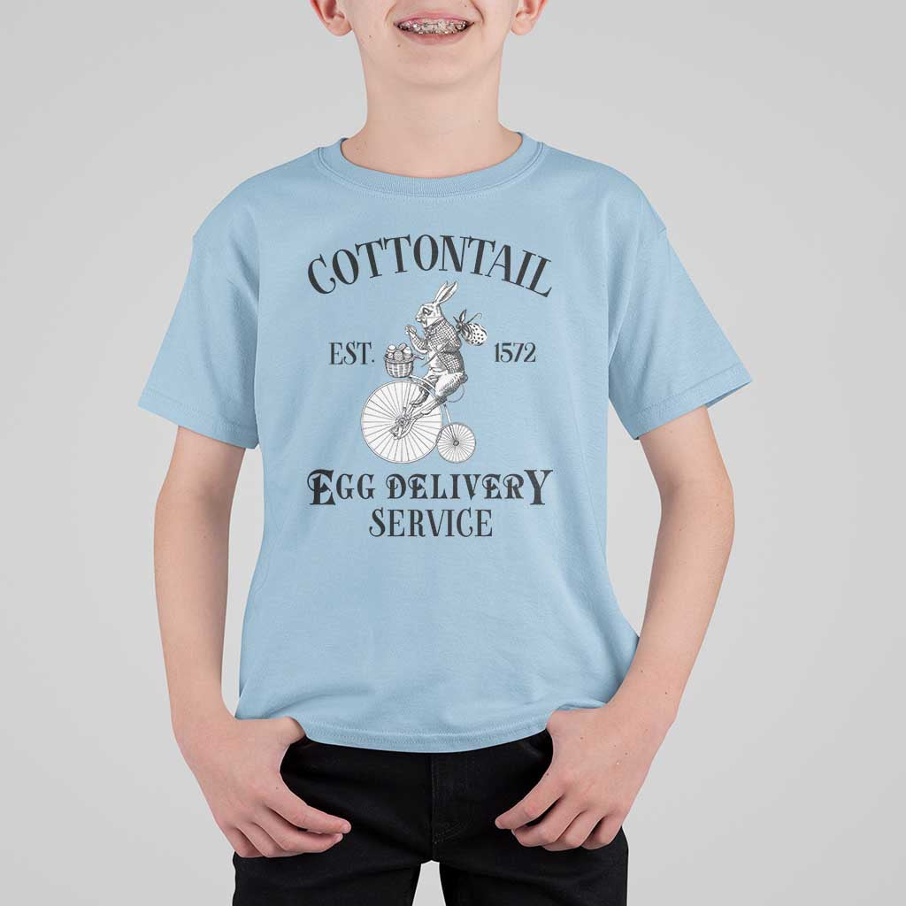Funny Easter Day Cottontail Egg Delivery Service T Shirt For Kid Bunny Rabbit