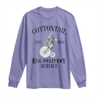 Funny Easter Day Cottontail Egg Delivery Service Long Sleeve Shirt Bunny Rabbit