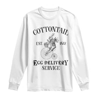 Funny Easter Day Cottontail Egg Delivery Service Long Sleeve Shirt Bunny Rabbit