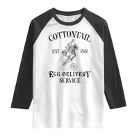 Funny Easter Day Cottontail Egg Delivery Service Raglan Shirt Bunny Rabbit