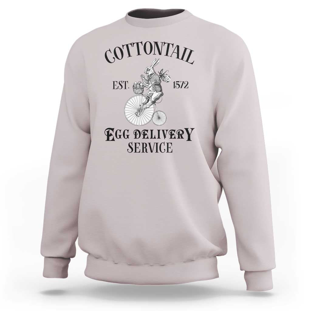 Funny Easter Day Cottontail Egg Delivery Service Sweatshirt Bunny Rabbit