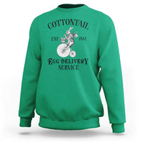 Funny Easter Day Cottontail Egg Delivery Service Sweatshirt Bunny Rabbit