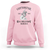 Funny Easter Day Cottontail Egg Delivery Service Sweatshirt Bunny Rabbit