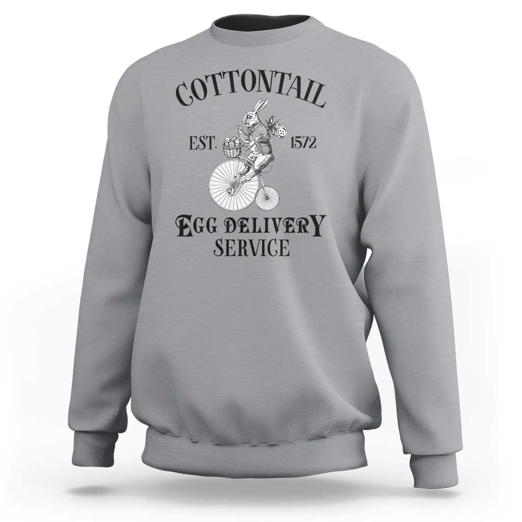 Funny Easter Day Cottontail Egg Delivery Service Sweatshirt Bunny Rabbit
