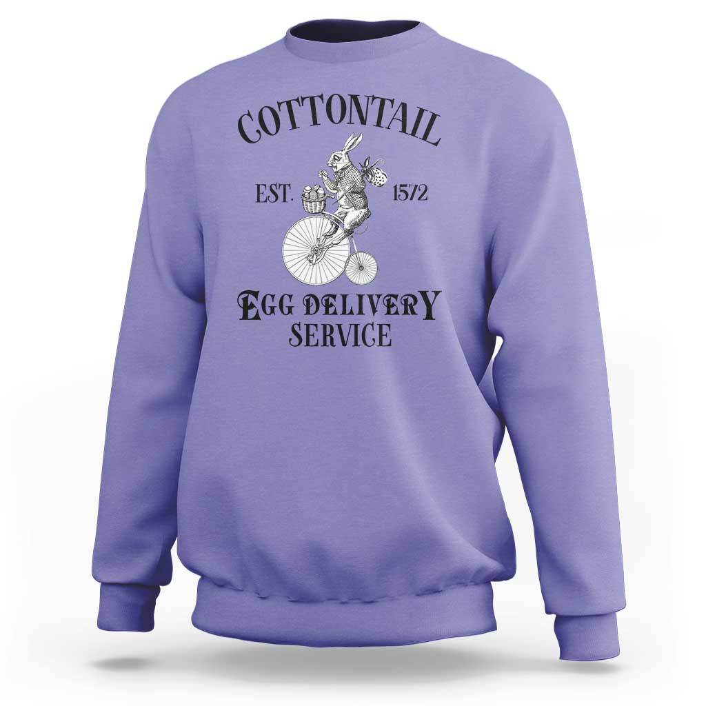 Funny Easter Day Cottontail Egg Delivery Service Sweatshirt Bunny Rabbit