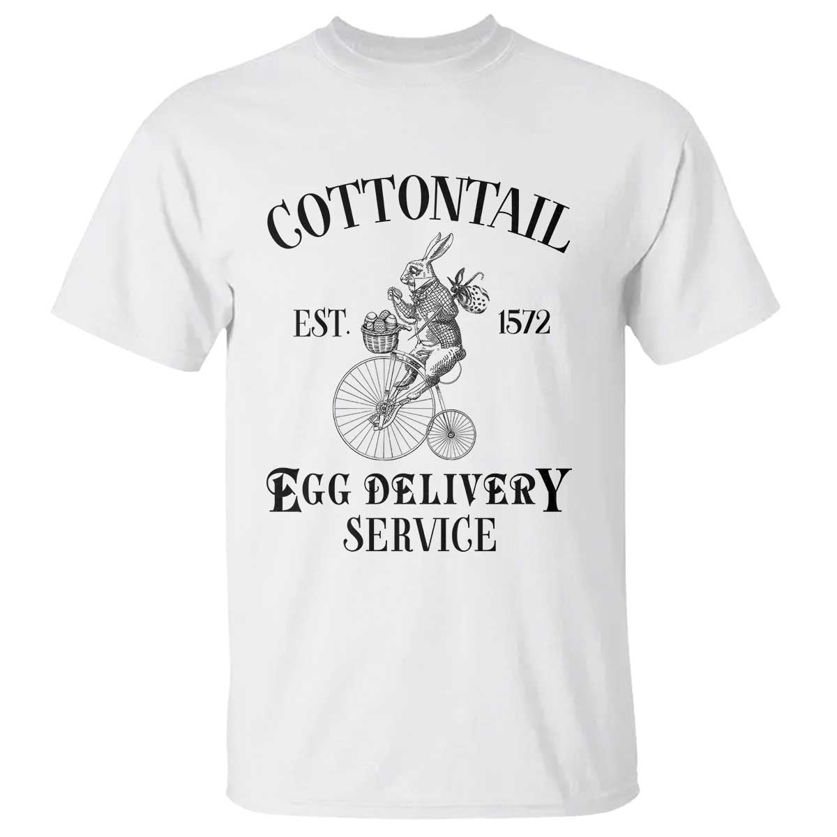 Funny Easter Day Cottontail Egg Delivery Service T Shirt Bunny Rabbit