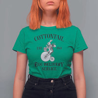Funny Easter Day Cottontail Egg Delivery Service T Shirt For Women Bunny Rabbit