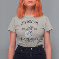 Funny Easter Day Cottontail Egg Delivery Service T Shirt For Women Bunny Rabbit